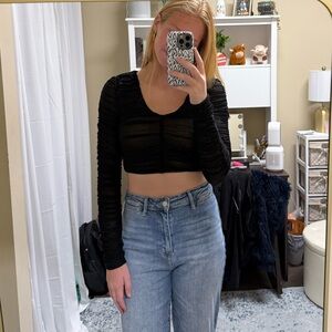 black long sleeve top